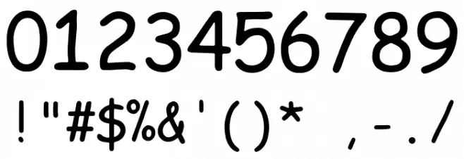 Koomik Mono Regular Font OTHER CHARS