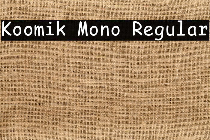 Koomik Mono Regular Example 1
