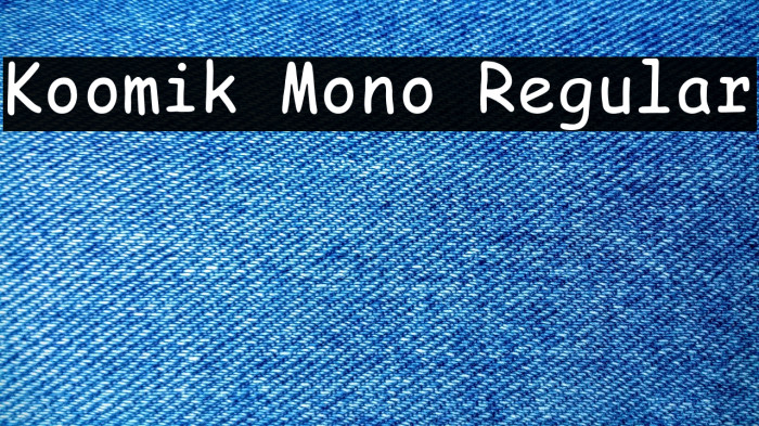 Koomik Mono Regular Example 3
