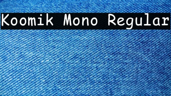 Koomik Mono Regular Example 3
