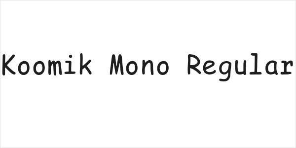 Koomik Mono Regular Logo