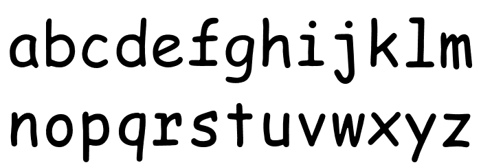 Koomik Mono Regular Font LOWERCASE