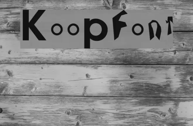 Koop Font examples