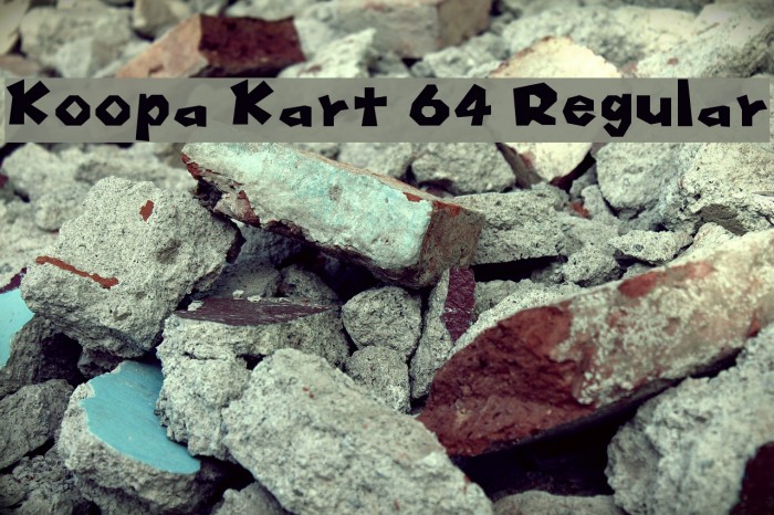 Koopa Kart 64 Regular Font examples