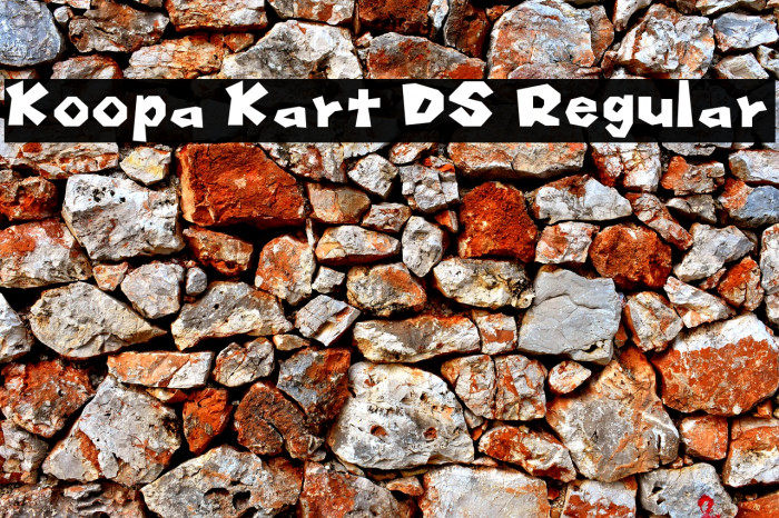 Koopa Kart DS Regular Font examples