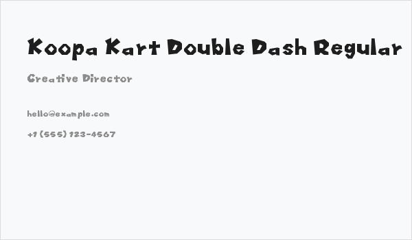 Koopa Kart Double Dash Regular Business Card