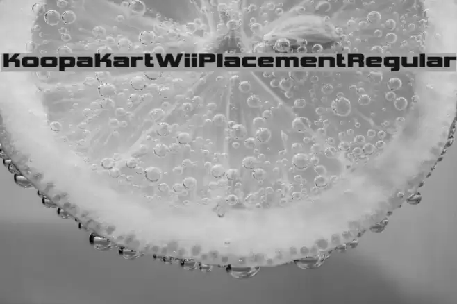 Koopa Kart Wii Placement Regular Fonte examples