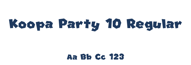 Koopa Party 10 Regular Font Preview