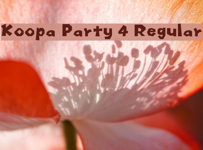 Koopa Party 4 Regular Font examples