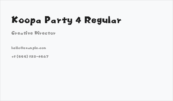 Koopa Party 4 Regular Business Card