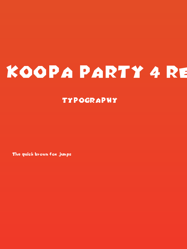 Koopa Party 4 Regular Poster