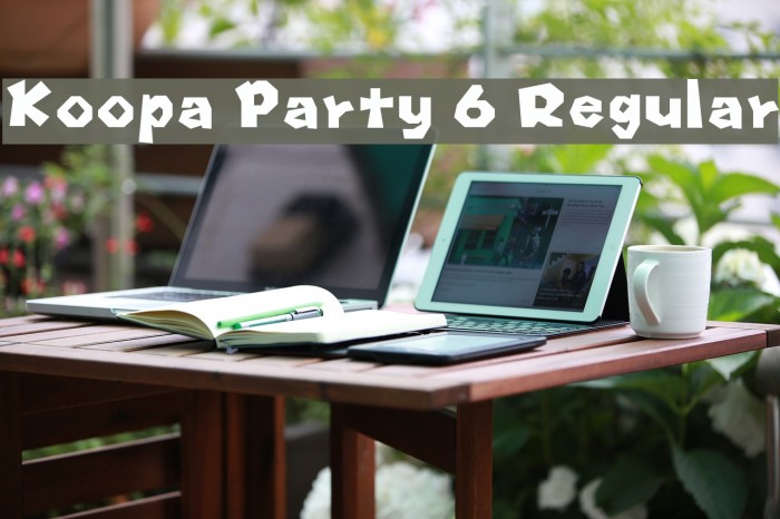Koopa Party 6 Regular Font examples