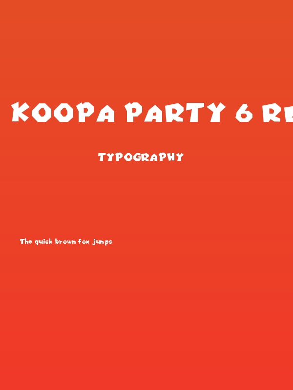 Koopa Party 6 Regular Poster