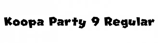 Koopa Party 9 Regular  Free Fonts Download