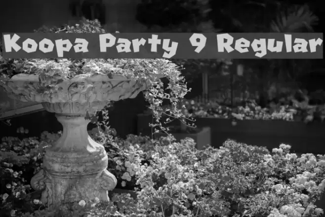 Koopa Party 9 Regular フォント examples