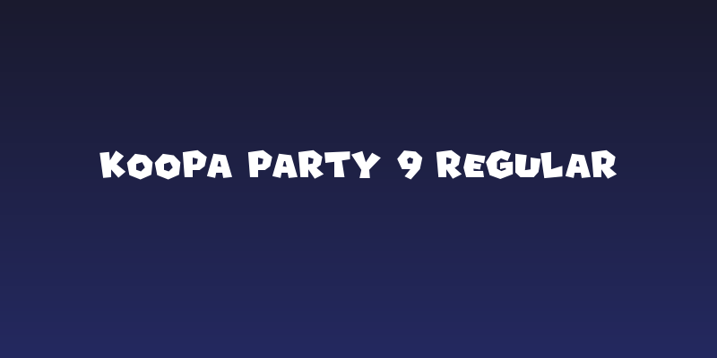 Koopa Party 9 Regular Social Header