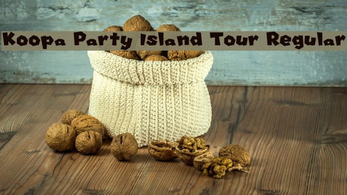 Koopa Party Island Tour Regular Font examples