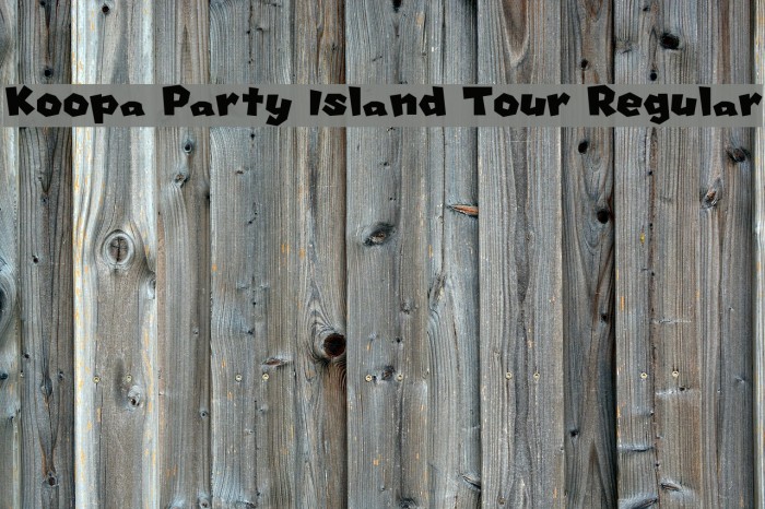 Koopa Party Island Tour Regular Font examples