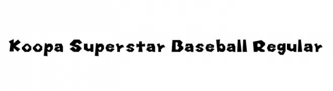 Koopa Superstar Baseball Regular  Frei Schriftart Herunterladen