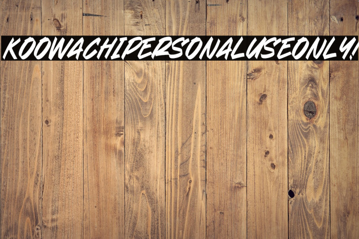 Koowachi PERSONAL USE ONLY! Example 2