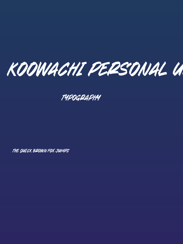 Koowachi PERSONAL USE ONLY! Poster