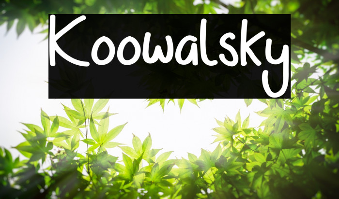 Koowalsky Font examples