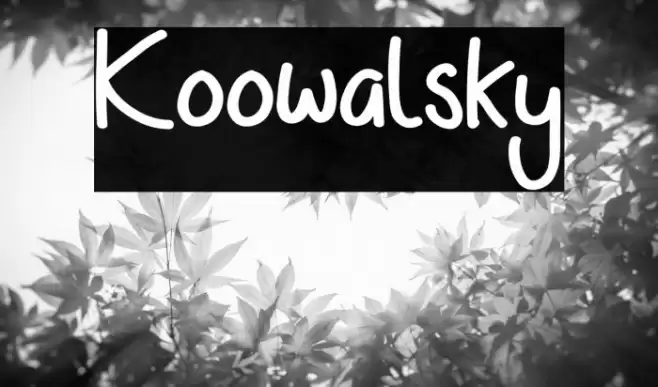 Koowalsky फ़ॉन्ट examples