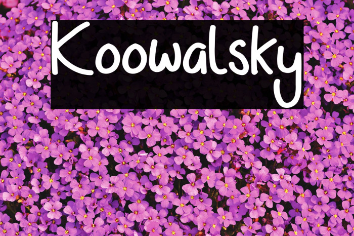 Koowalsky Font examples
