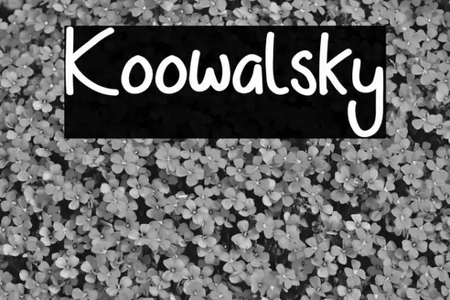 Koowalsky फ़ॉन्ट examples