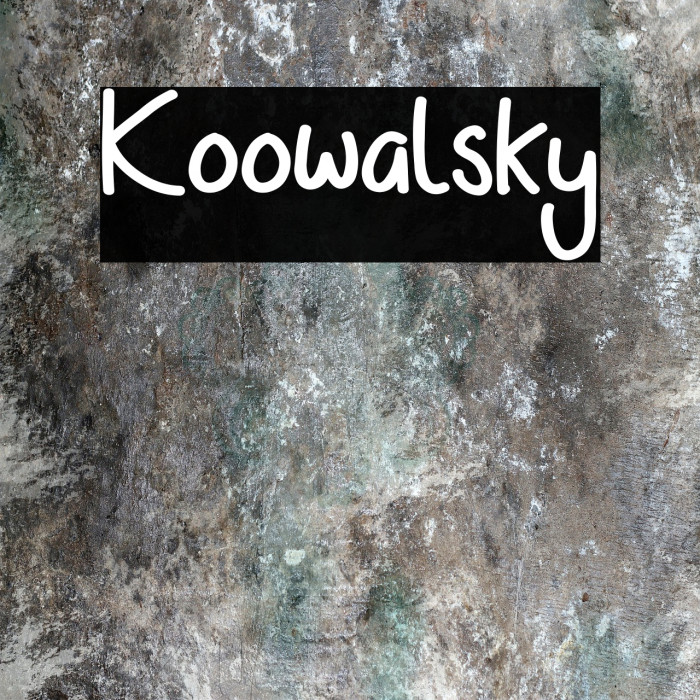 Koowalsky Font examples