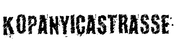 KopanyicaStrasse  Frei Schriftart Herunterladen