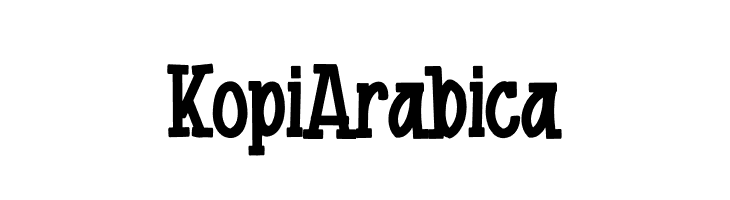 Kopi Arabica  font caratteri gratis