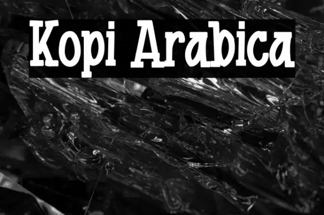 Kopi Arabica Font examples