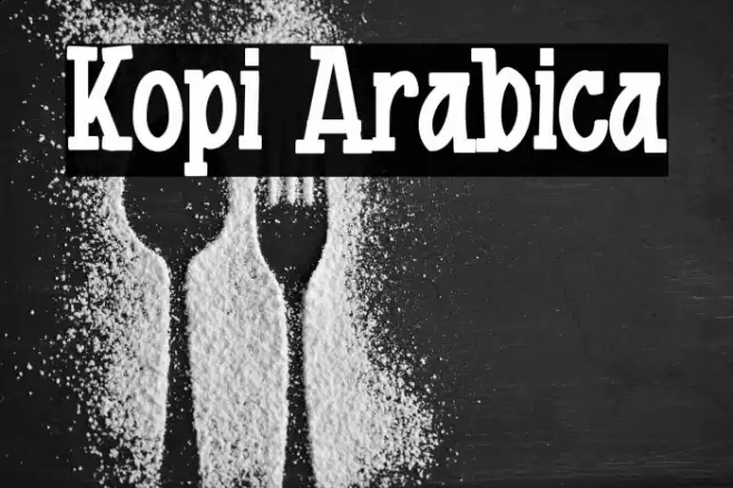 Kopi Arabica Font examples