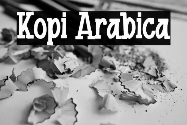 Kopi Arabica Font examples
