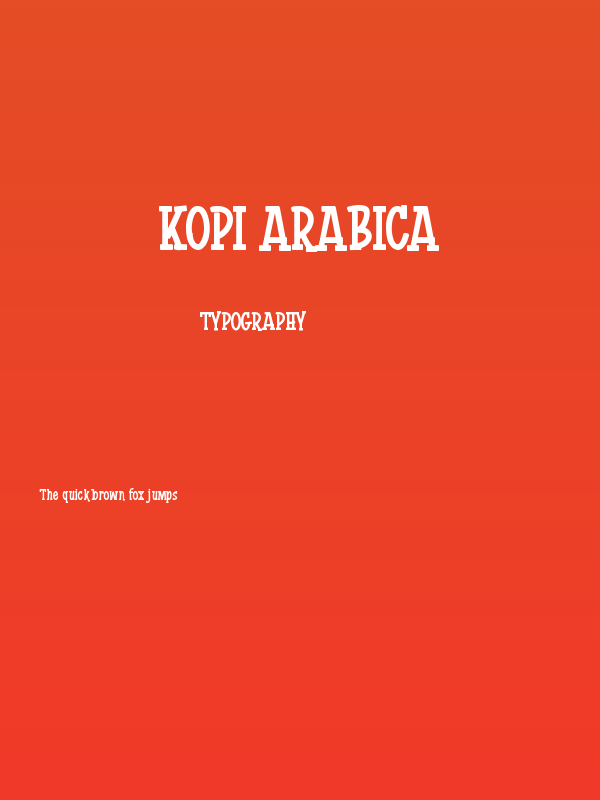 Kopi Arabica Poster