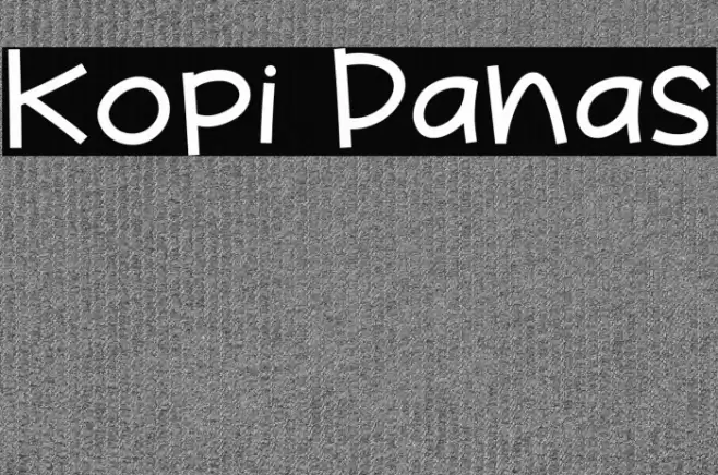 Kopi Panas Font examples