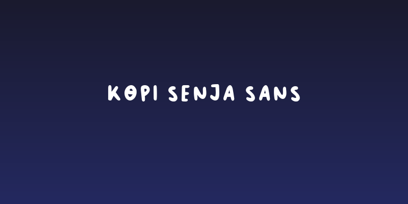 Kopi Senja Sans Social Header