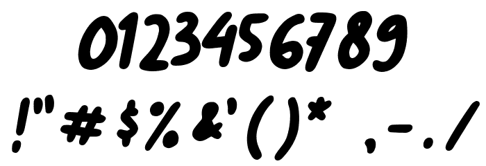 Kopi Senja Script Font OTHER CHARS