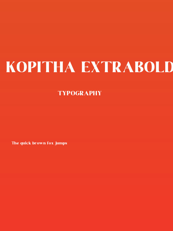Kopitha ExtraBold Poster