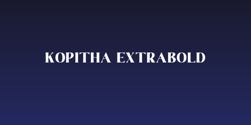 Kopitha ExtraBold Social Header