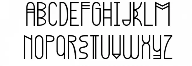 Kopleng Шрифта ВЕРХНИЙ