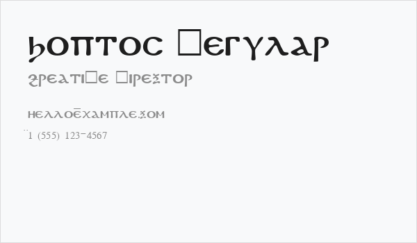 Koptos Regular Business Card