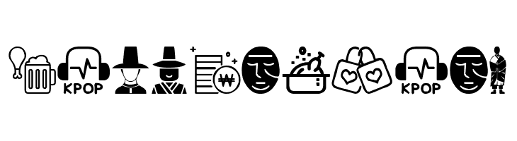 Korean Icons Шрифта