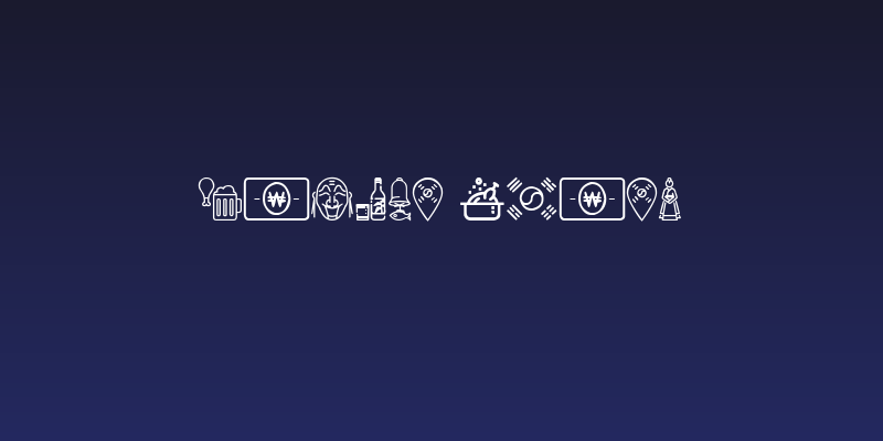 Korean Icons Social Header