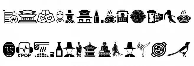 Korean Icons Шрифта строчной
