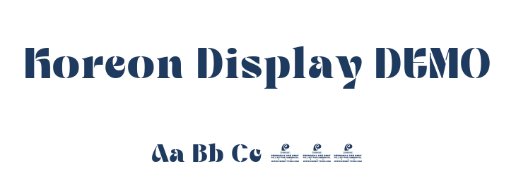 Koreon Display DEMO Font Preview