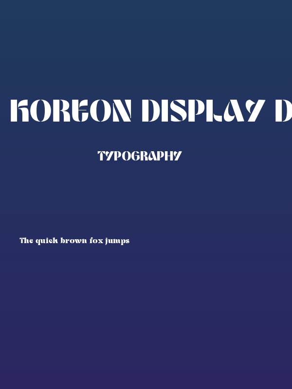 Koreon Display DEMO Poster