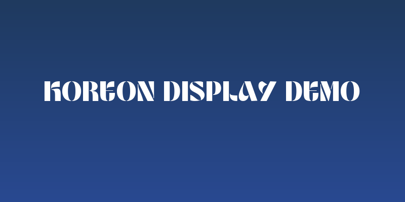 Koreon Display DEMO Social Header
