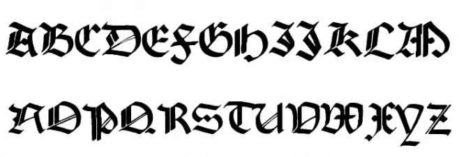Korger Gothic Deux Font UPPERCASE